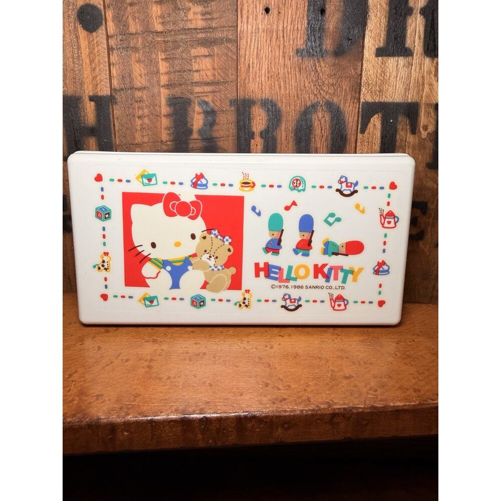 RARE Vintage Hello Kitty Folding Sandwich Case Or Lunchbox, Pencil Box